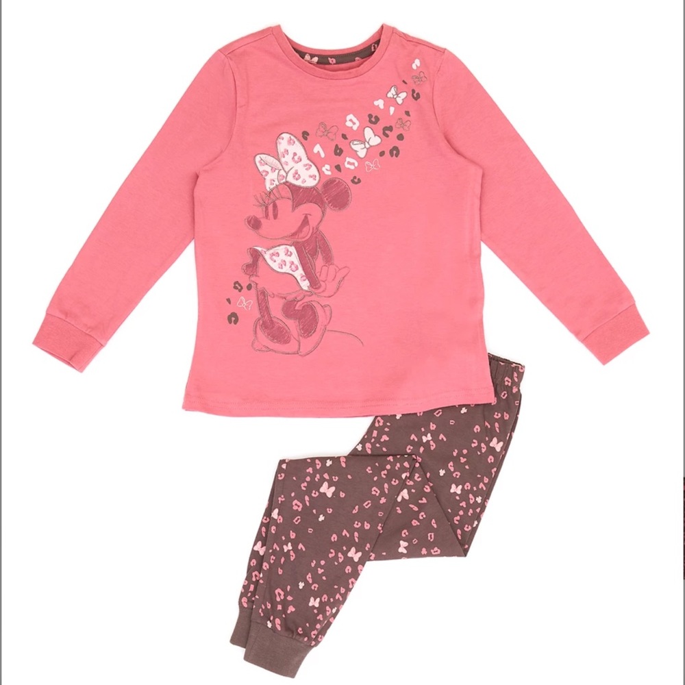 Disney Store Minnie Mouse Girl’s 2pc Pajamas Dusty Rose NWT size 10. Sold Out!